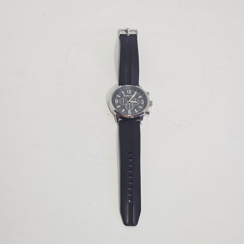 Kenneth Cole Reaction Black and Silver Watch Needs Battery - Picture 2 of 3